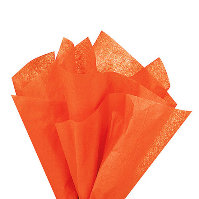 Hârtie de mătase portocalie, aranjament tip evantai, 17g/m² – dimensiune 50x75cm