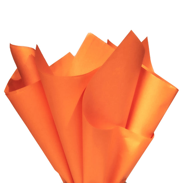 Hârtie de mătase portocalie, aranjament tip pliat, 28g/m² – dimensiune 50x75cm