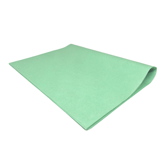 Hârtie de mătase verde-menta, top de coli pliate 17g/m² – dimensiune 50x75cm