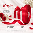 Panglică dublu satinată rosie 2 cm x 90 m – rolă pentru ambalaje și decor