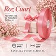 Panglică dublu satinată roz cuart 2 cm x 90 m – rolă pentru ambalaje și decor