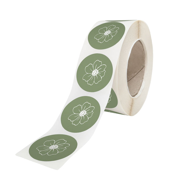 Self-adhesive label/sticker with Pattern 4A Floral