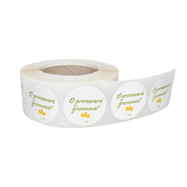 Self-adhesive label/sticker with Pattern 5B Floral
