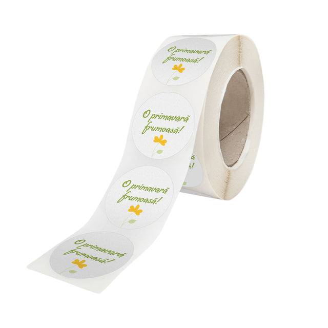 Self-adhesive label/sticker with Pattern 5B Floral