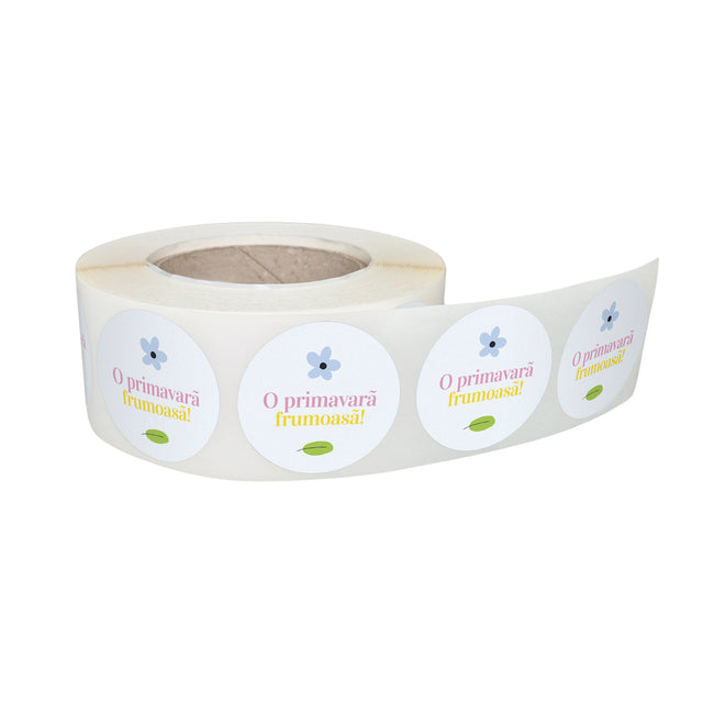 Self-adhesive label/sticker with Pattern 8B Floral
