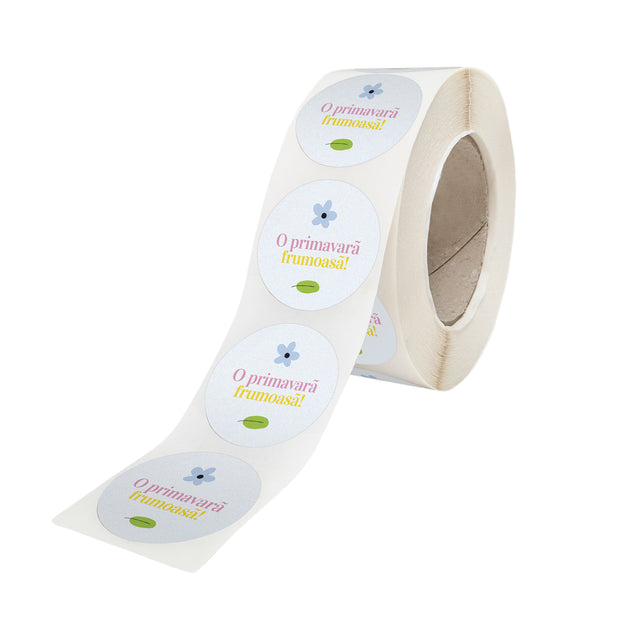 Self-adhesive label/sticker with Pattern 8B Floral