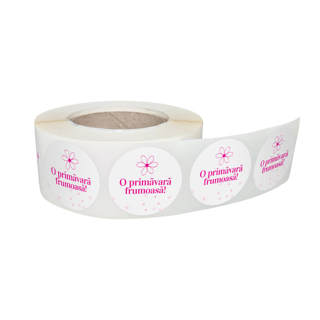 Self-adhesive label/sticker with Pattern 9B Floral