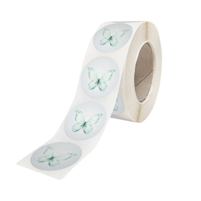 Self-adhesive label/sticker with Pattern 15B Floral