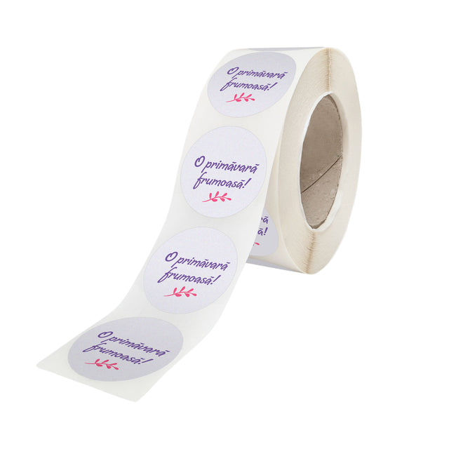 Self-adhesive label/sticker with Pattern 2B Floral