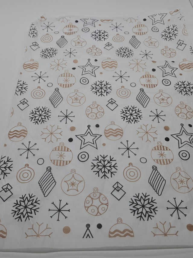 Impachetare Hârtie de mătase model Crăciun Golden Glow, 17 g/m² – dimensiune 50x75cm