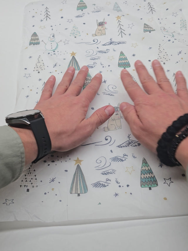 Impachetare Hârtie de mătase model Crăciun snowy Friends, 17 g/m² – dimensiune 50x75cm