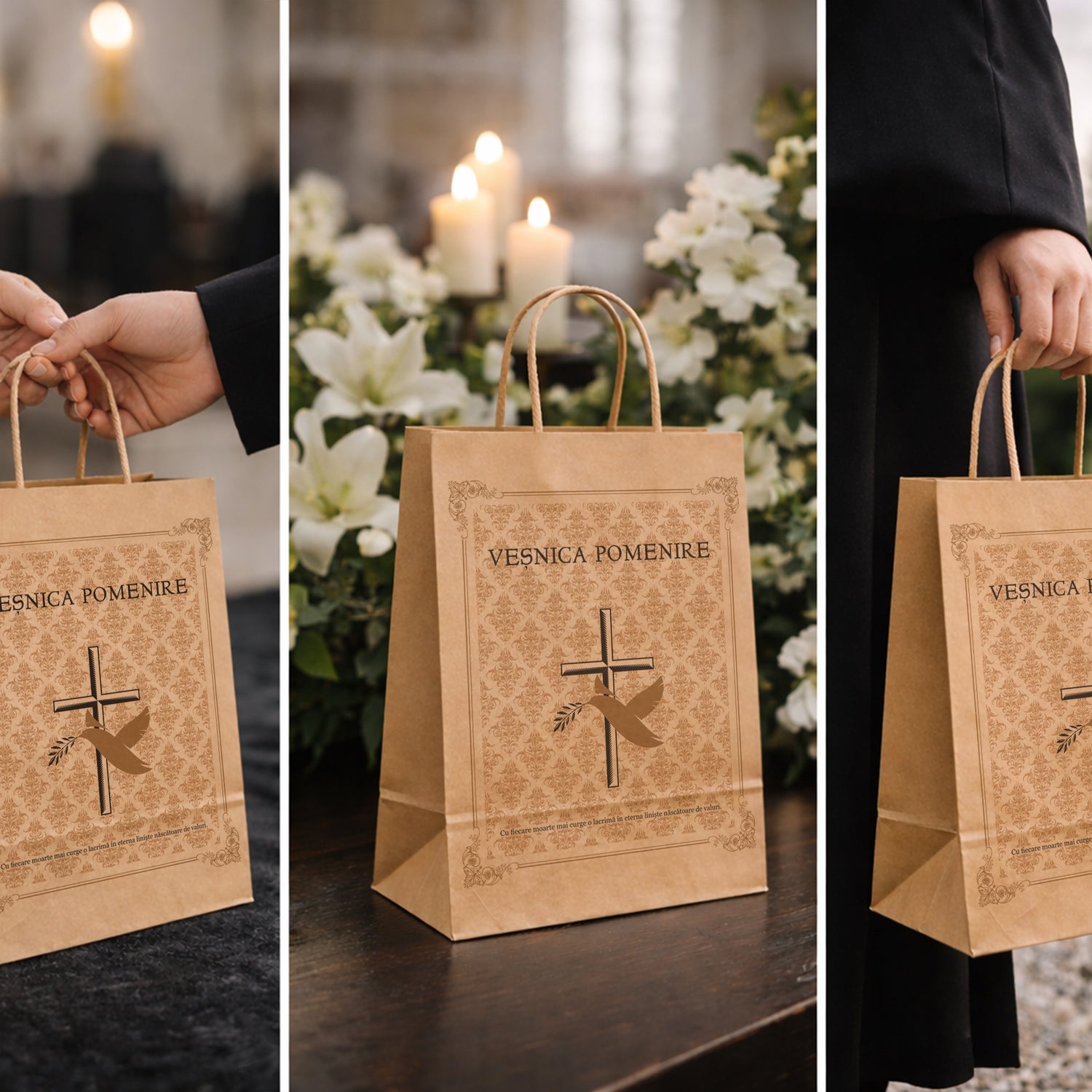 Naturhartes Kraftpapier für Parastase, Komfort und Haltbarkeit – Modell 1 24 x 31 (H) x 10 cm