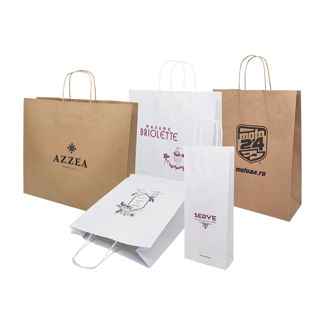 Kraft paper bottle bag NATUR 16 x 39(H) x 7cm