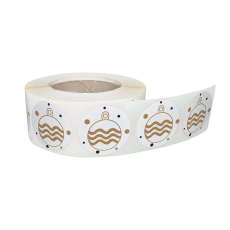 Rola stickere decorative Craciun Golden Glow – etichete rotunde pentru pachete și cadouri