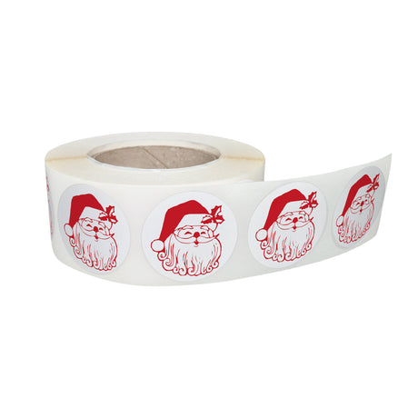Rola stickere decorative Craciun Santa Party – etichete rotunde pentru pachete și cadouri