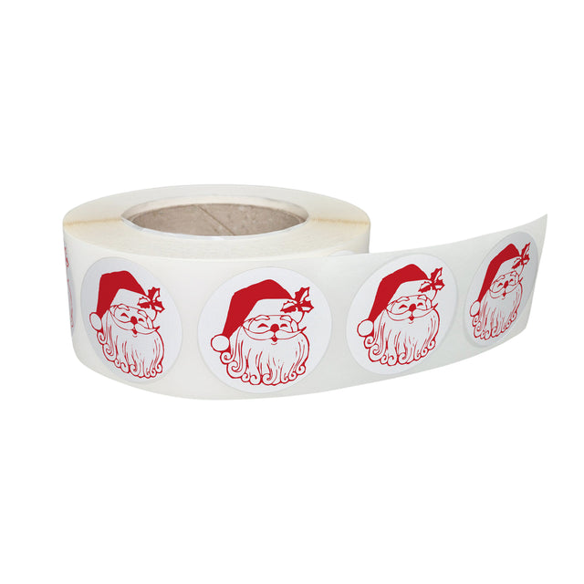 Rola stickere decorative Craciun Santa Party – etichete rotunde pentru pachete și cadouri