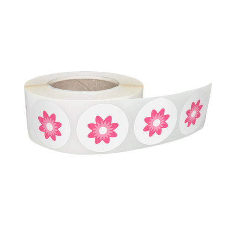 Rola stickere decorative Floral Purple Bloom 2a – etichete rotunde pentru pachete și cadouri