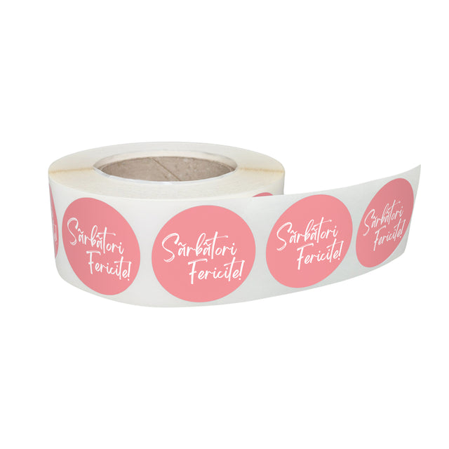 Rola stickere decorative Paște Pastel Egg Delight 4B – etichete rotunde pentru pachete și cadouri