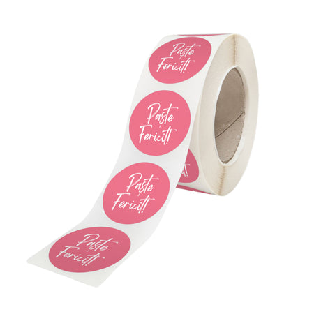 Rola stickere model Paște Sweet Egg Parade 5A – stickere rotunde pentru ambalaje de sarbatori