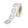 Rola stickere model Thank You Floral Wreath – stickere rotunde pentru ambalaje de sarbatori