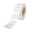 Rola stickere model Thank You Pastel Rose Garden – stickere rotunde pentru ambalaje de sarbatori