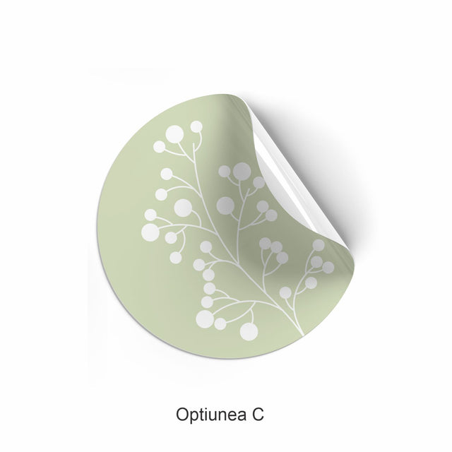 Rola stickere model Floral Fresh Lavender 6c – etichete rotunde pentru pachete, ambalaje, și cadouri