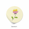 Rola stickere model Floral Garden Joy 8a – etichete rotunde pentru pachete, ambalaje, și cadouri