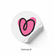 Rola stickere model Love Mini Hearts 8b – etichete rotunde pentru pachete, ambalaje, și cadouri