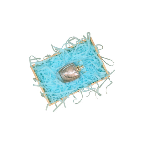 Umplutură din hârtie de mătase blue prezentata într-o cutie cadou natur